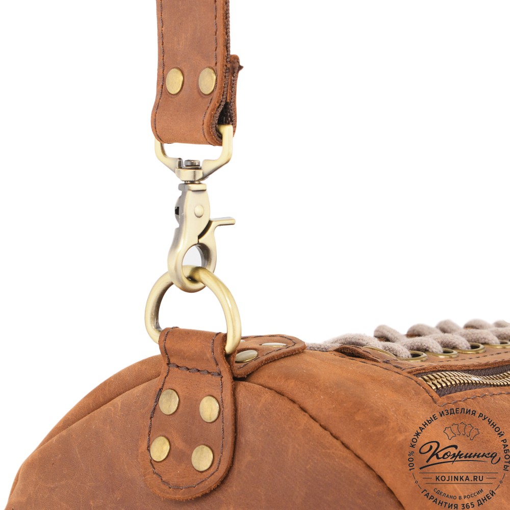  Кожаная сумка "Тайлер" (коричневый крейзи) 